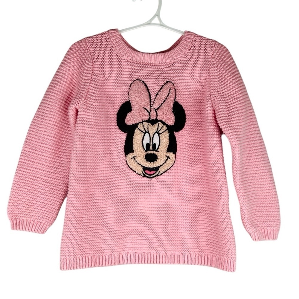Disney Baby Infant Pink Knit Minnie Mouse Long Sleeve Sweater Size 18-24 months